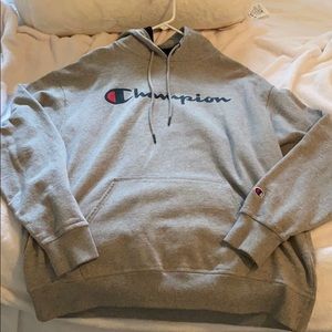 Champion Gray Hoodie Sweater